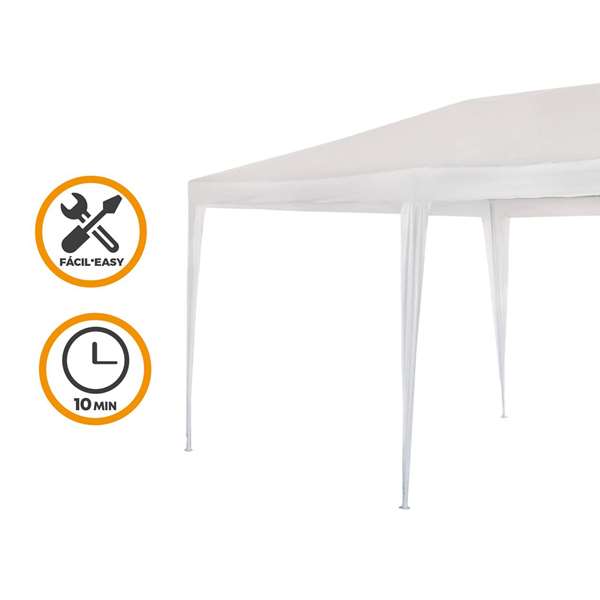 Tonnelle Aktive Blanc 300 x 600 cm Métal Plastique Tonnelle Aktive Blanc 300 x 600 cm Métal Plastique