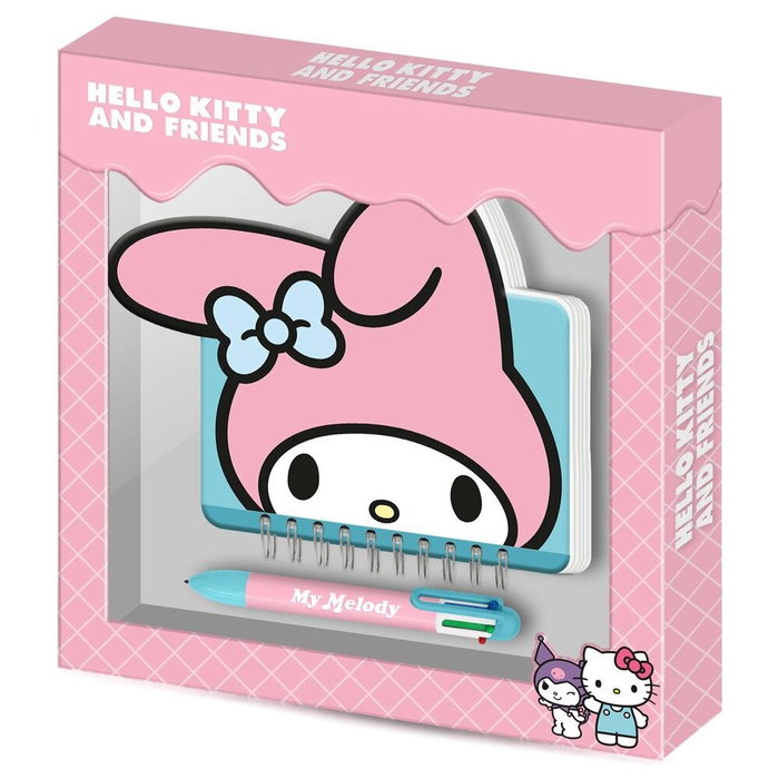 Karactermania My Melody Diario Kawaii Rose avec Stylo 6 Couleurs et Cadenas