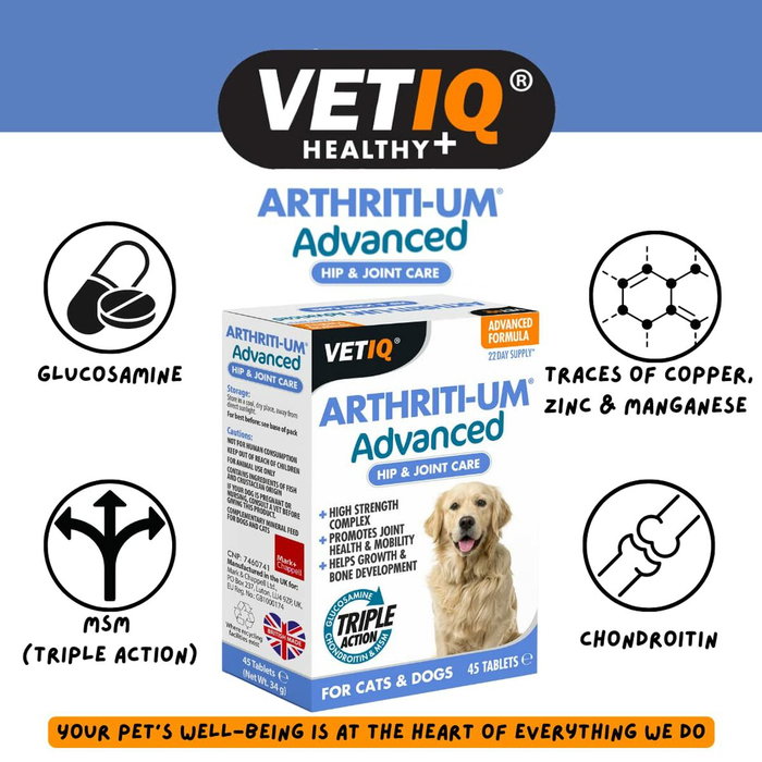 Complément et vitamines Mark & Chappell VETIQ ARTHRITI-UM ADVANCED