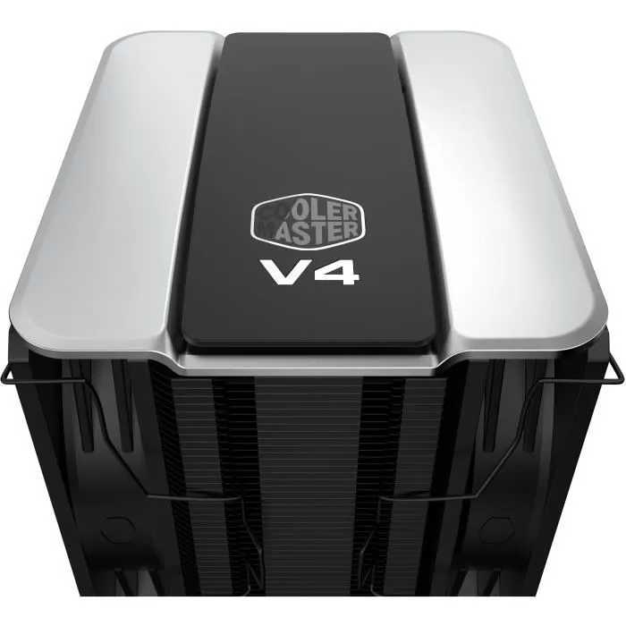 Cooler Master V4 ALPHA 3DHP Black - Ventirad CPU avec technologie 3DHP, double ventilateur 120mm, compatibilité Intel LGA1700/1200 et AMD AM5/AM4, noir, 161 mm