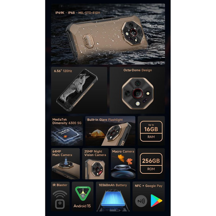 Smartphone Ulefone ARMOR X16 PRO 6,56" 8 GB RAM 256 GB