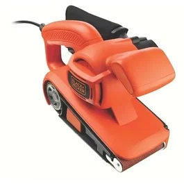 BLACK+DECKER KA86-QS Ponceuse à bande filaire 720W 75 x 457 mm avec bande abrasive et sac collecteur - Vitesse 250 m/min - Centrage automatique