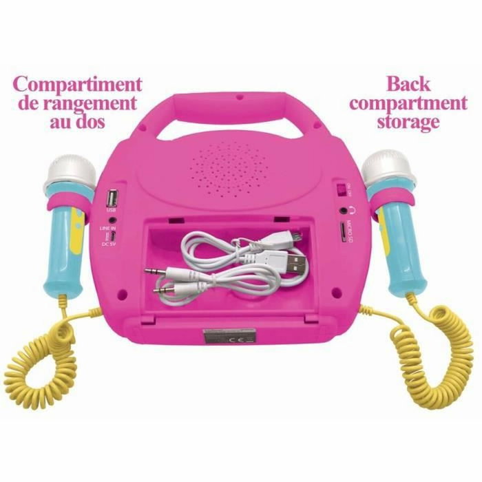 Lexibook Enceinte Bluetooth Minnie Mouse Rose avec 2 Micros Lexibook Enceinte Bluetooth Minnie Mouse Rose avec 2 Micros