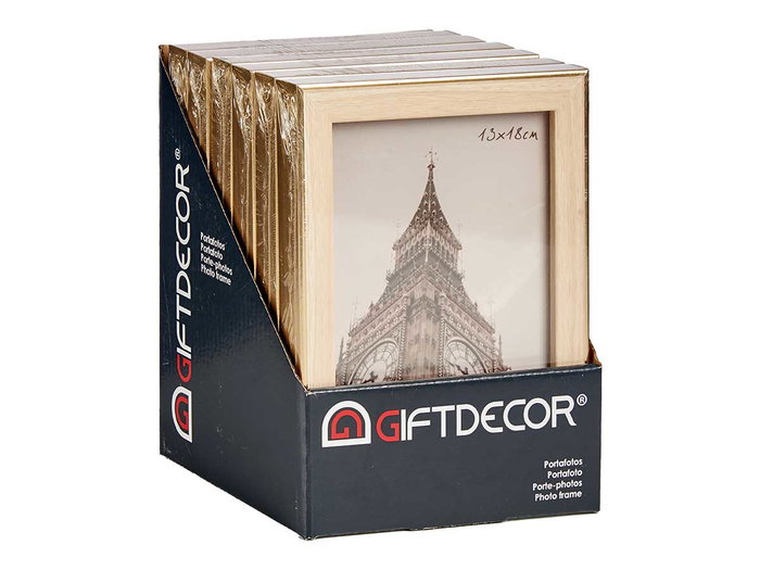 GIFTDECOR Cadre photo Or-Naturel 13x18cm