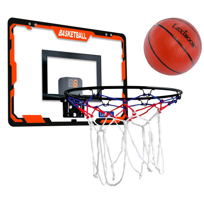 Lexibook Canasta De Baloncesto Electrónica JG920 Panier de basket électronique portable avec effets lumineux et sonores pour enfant - 48 cm