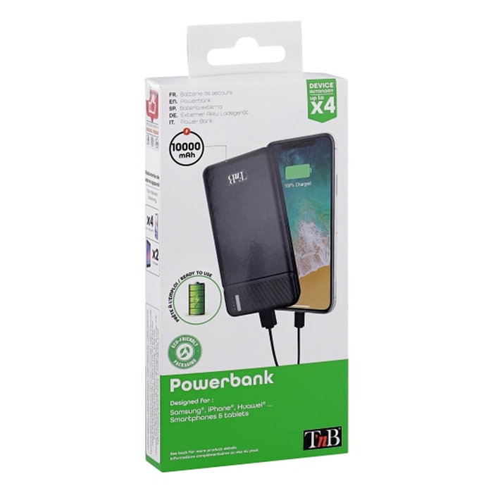 Powerbank T'NB PBU10000 Noir 10000 mAh Powerbank T'NB PBU10000 Noir 10000 mAh