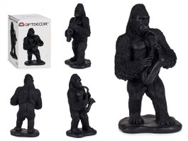 Giftdecor Gorille Saxo Noir Résine 15 x 38 x 22 cm Figurine Décorative (Set de 3)