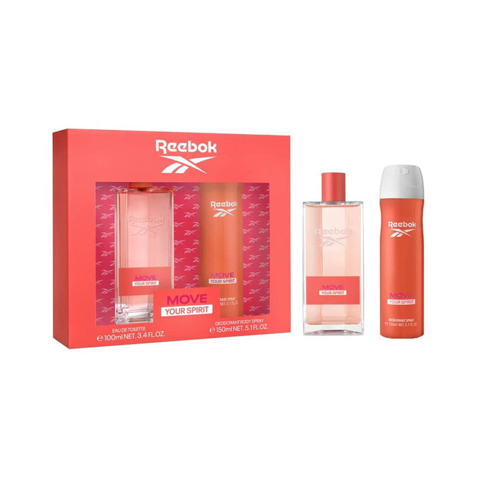 Reebok Essence Femme Lot 2 pièces : Eau de Toilette 100 ml + Déodorant 150 ml Floral Reebok Essence Femme Lot 2 pièces : Eau de Toilette 100 ml + Déodorant 150 ml Floral