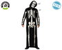 Costume Homme Adulte Halloween Squelette Noir avec Capuche Tunique en Polyester - Tailles M à L - Thème Mort et Ténèbres