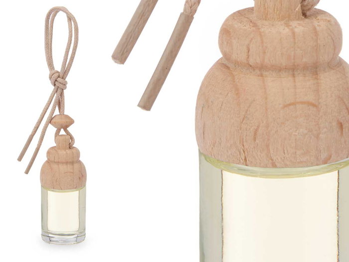ACORDE Désodorisant Voiture Vanille 8 ml - Verre, Bois, Blanc - 2,5 x 6 x 2,5 cm (Set de 24)
