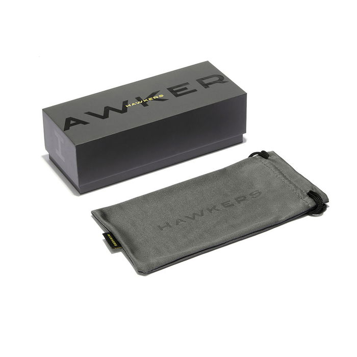 Hawkers CAD Lunettes de soleil aviateur unisexe monture argentée en acier inoxydable