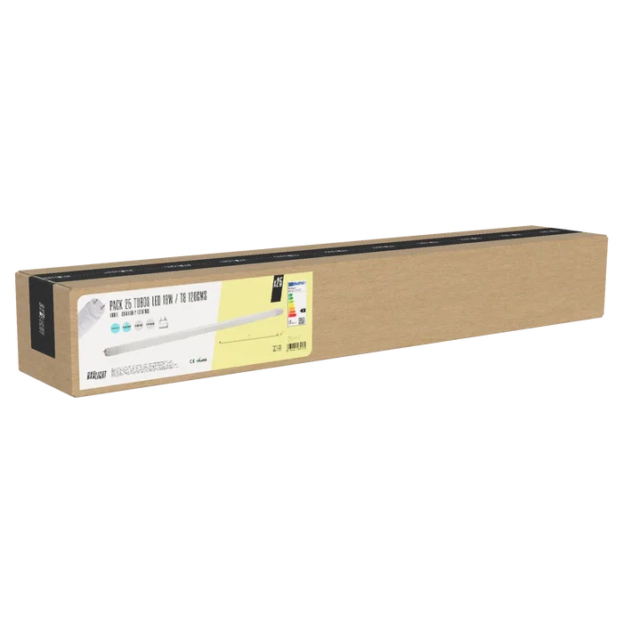 BX3 LIGHT - Pack de 25 tubes LED T8 18W 120cm, 1800 lm, 6000K blanc froid, verre, 40000 h de durée de vie - Ref. BX3-LM1063-CW