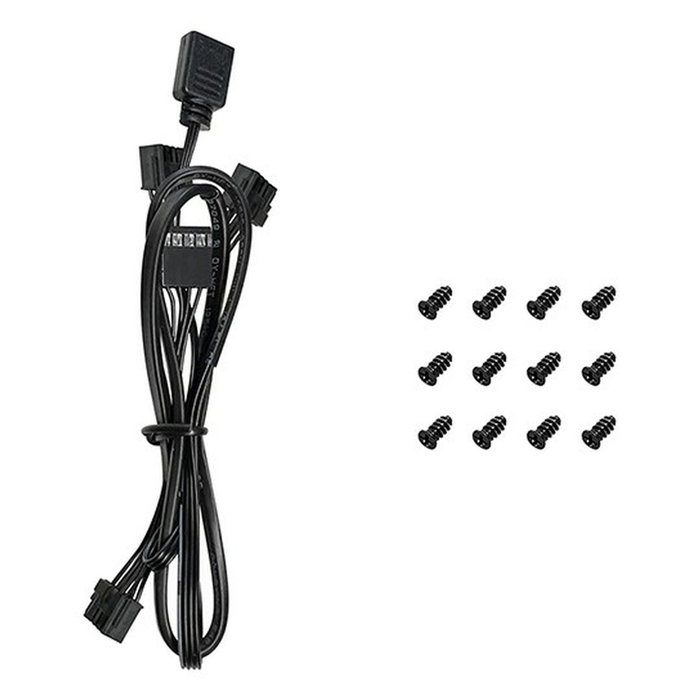 Ventillateur de cabine DEEPCOOL R-FL12R-BKAPN3-G Ø 12 cm (3 Unités)