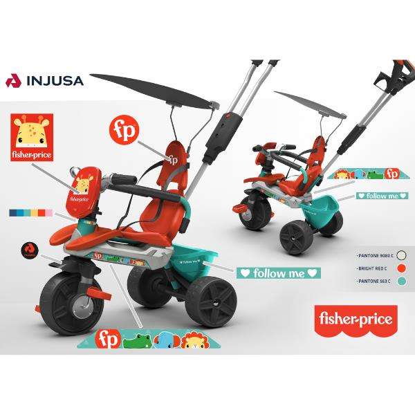 Fisher-Price Triciclo Sport Baby 102x45.5x95cm - Tricycle pour enfant dès 18 mois