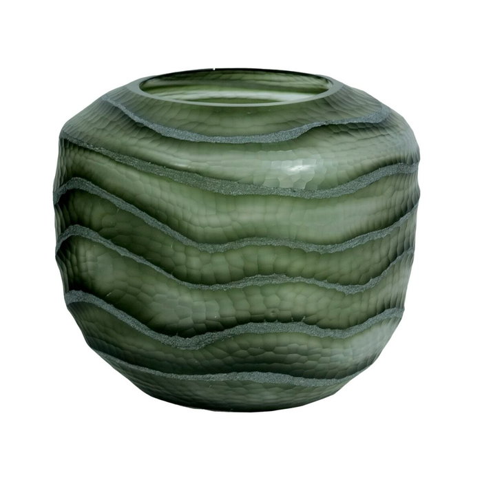 Home ESPRIT Vase Vert Verre Moderne 20 x 20 x 18 cm Home ESPRIT Vase Vert Verre Moderne 20 x 20 x 18 cm