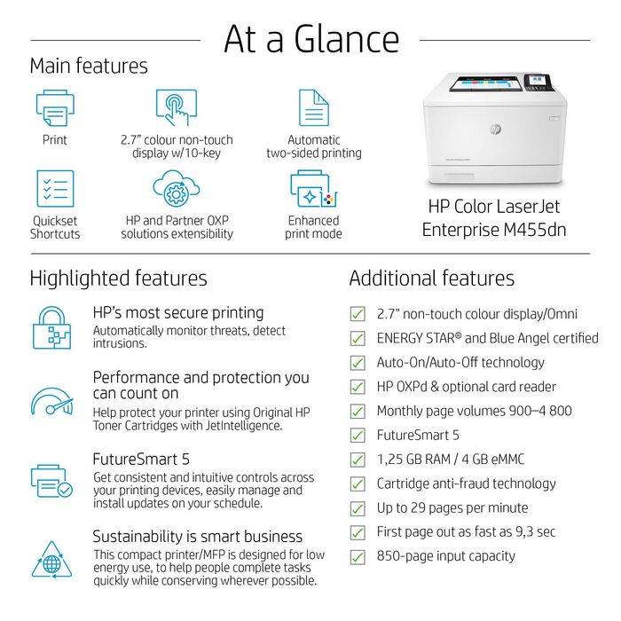 HP Color LaserJet Enterprise M455dn HP Color LaserJet Enterprise M455dn