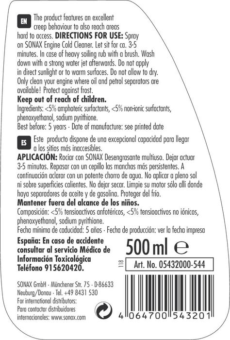 SONAX Degraissant Multiusage SX05432000