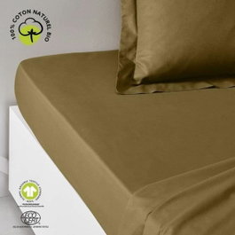 Today Drap housse 180 x 200 cm Organic Bronze, 30 cm de hauteur