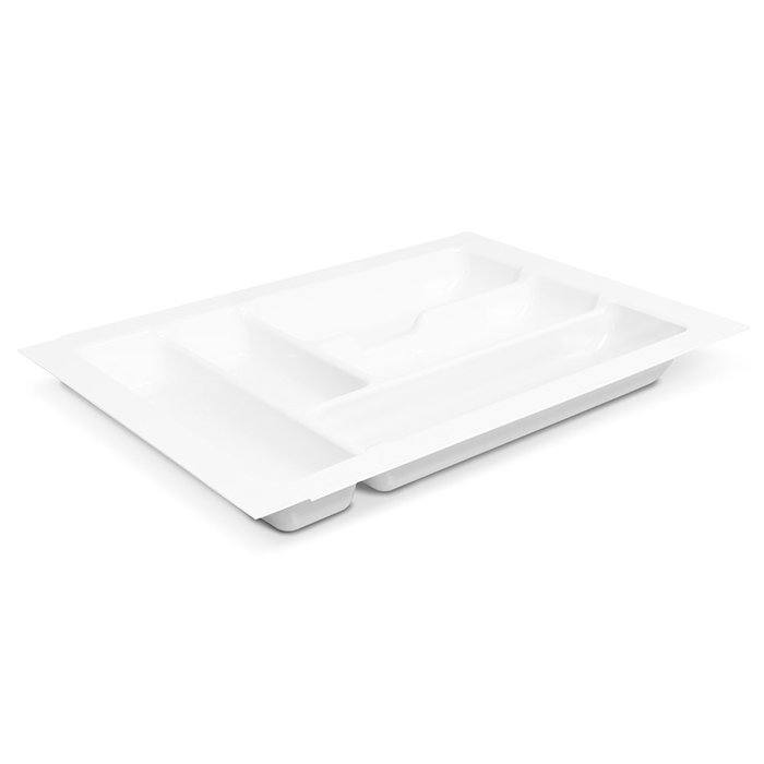 HERRAJES ALK Cubertero Mauro Modulo 300mm Blanc en Plastique avec 4 Espaces pour Tiroirs
