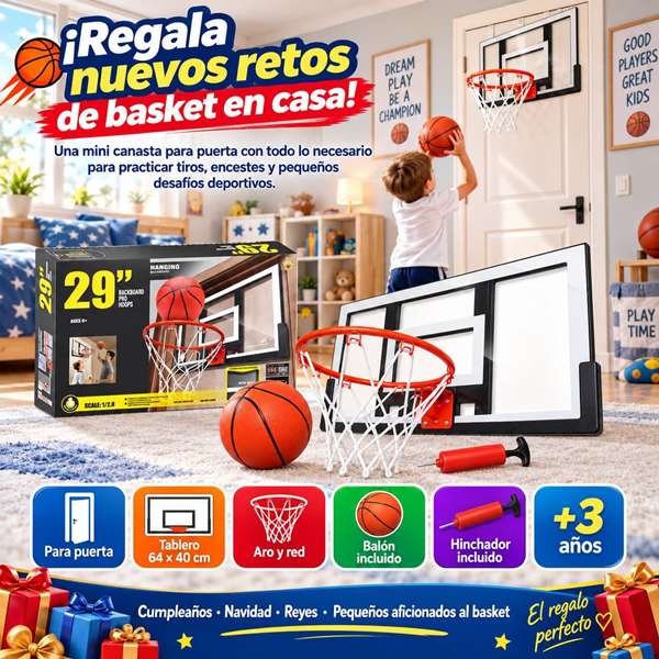 JugaToys Canasta avec ballon gonflable et gonfleur