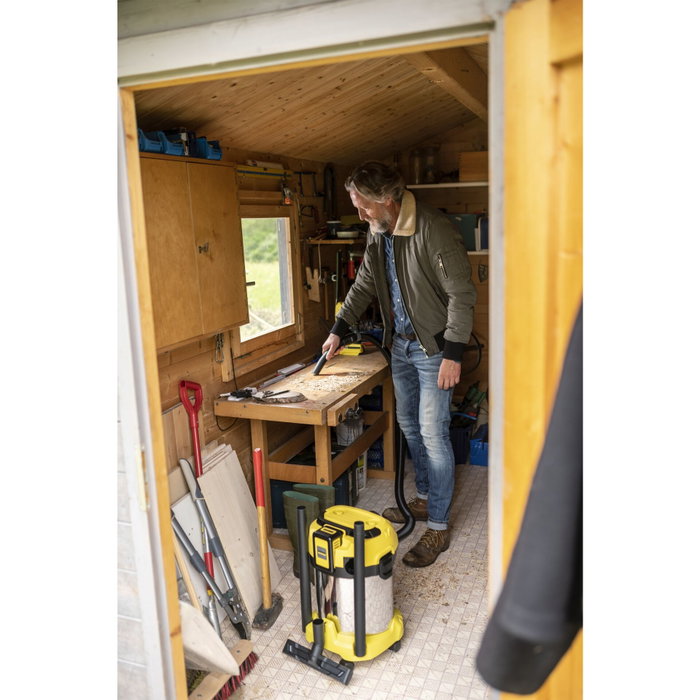 Karcher WD 3-18 S V-17/20 Aspirateur eau et poussières sans fil, Acier, 17 l