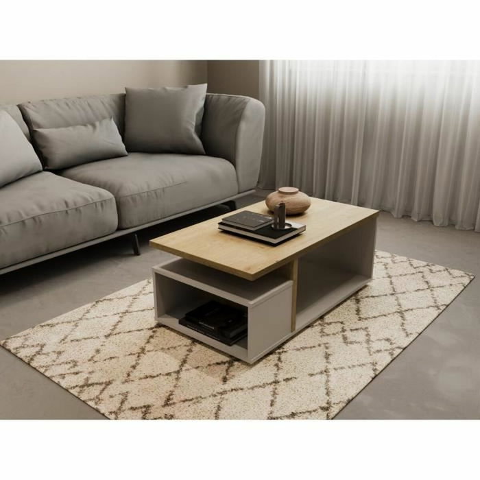 Demeyere Table basse ACCESS 3 Niches Chêne Hamilton et Blanc Demeyere Table basse ACCESS 3 Niches Chêne Hamilton et Blanc