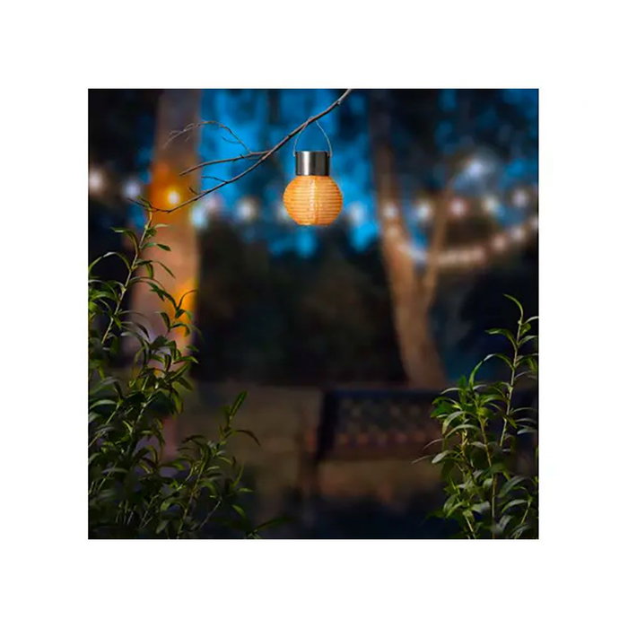 Lumineo Farolillo rond solaire, couleurs assorties, Ø7 x 9,5 cm