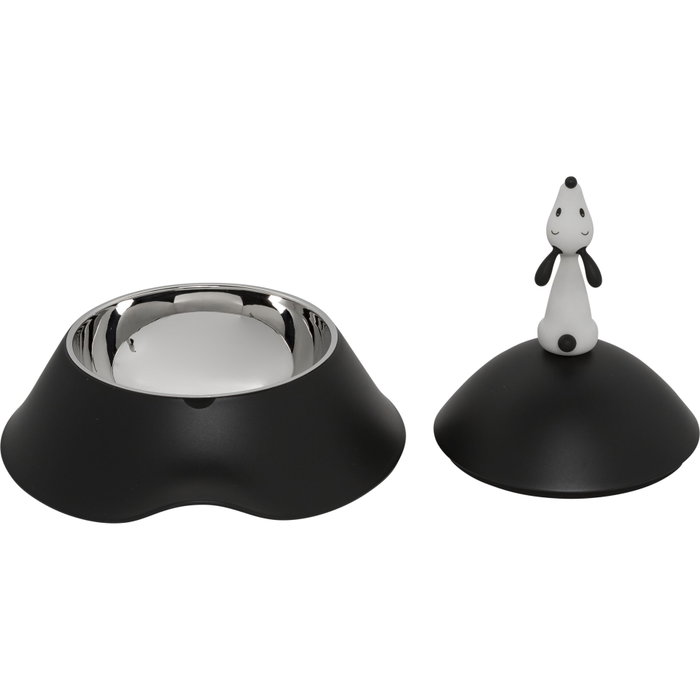 Alessi Lulà Mangeoire pour Chiens Noir en Acier Inoxydable Alessi Lulà Mangeoire pour Chiens Noir en Acier Inoxydable