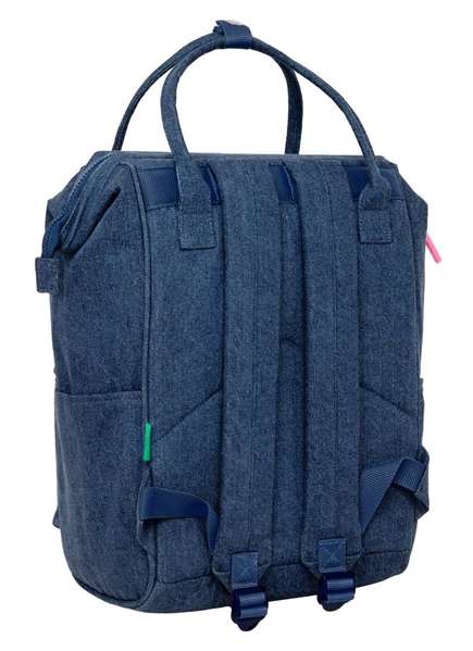 Benetton Sac à dos pour ordinateur portable 13 pouces Denim 27x40x19 cm