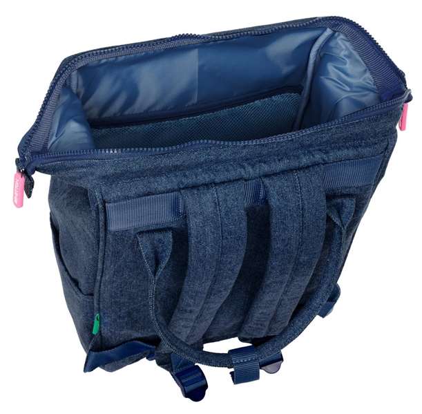 Benetton Sac à dos pour ordinateur portable 13 pouces Denim 27x40x19 cm