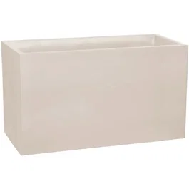 Eda Jardinière Muret Volcania 116 L - Décoration Pierre - Intérieur/Extérieur - Double paroi - Dimensions 99,5 x 39,5 x 60 cm - Beige Calcaire