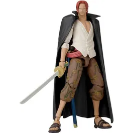 Bandai Figurine Anime Heroes One Piece - Shanks 17 cm avec 16 points d'articulation, pour collection et jeu, personnage 'Le Roux'