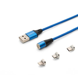 Savio Câble USB CL-157 Bleu 2 m