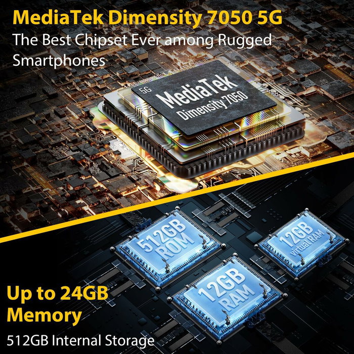 Smartphone Ulefone ARMOR 30 6,67" Mediatek Dimensity 700 12 GB RAM 512 GB Noir