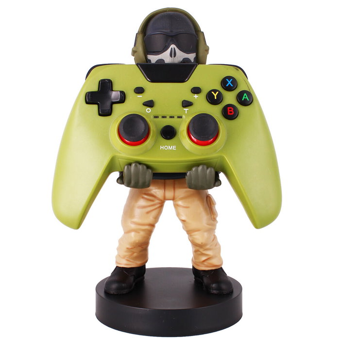 EXQUISITE GAMING Support Câble Guy figurine Simon 'Ghost' Call of Duty 21 cm - Compatible PS5 DualSense, Xbox Series S/X et iPhone