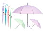Argon Parapluie Enfant Couleurs unies Assortis Plastique Métal 7x72x4 cm (Set de 24)