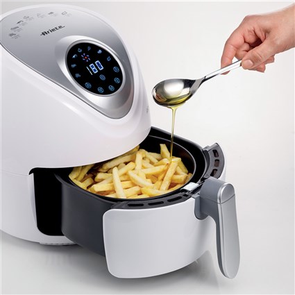 Ariete 4616/03 Friteuse à air sans huile blanche avec écran LCD tactile, 7 programmes prédéfinis, pour cuisson saine et produits surgelés
