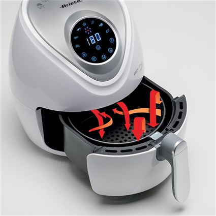 Ariete 4616/03 Friteuse à air sans huile blanche avec écran LCD tactile, 7 programmes prédéfinis, pour cuisson saine et produits surgelés