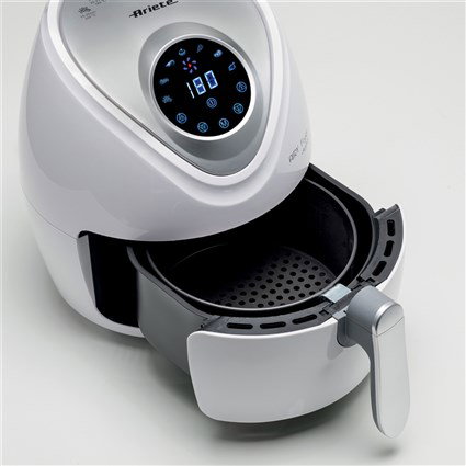 Ariete 4616/03 Friteuse à air sans huile blanche avec écran LCD tactile, 7 programmes prédéfinis, pour cuisson saine et produits surgelés