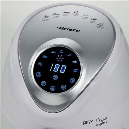 Ariete 4616/03 Friteuse à air sans huile blanche avec écran LCD tactile, 7 programmes prédéfinis, pour cuisson saine et produits surgelés