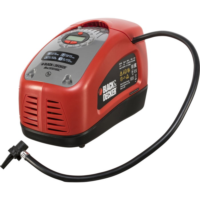 Black + Decker Gonfleur compresseur filaire ASI300-QS 11 bars/160 PSI Black + Decker Gonfleur compresseur filaire ASI300-QS 11 bars/160 PSI