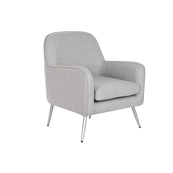 Fauteuil Home ESPRIT Gris Argenté 71 x 68 x 81 cm Fauteuil Home ESPRIT Gris Argenté 71 x 68 x 81 cm