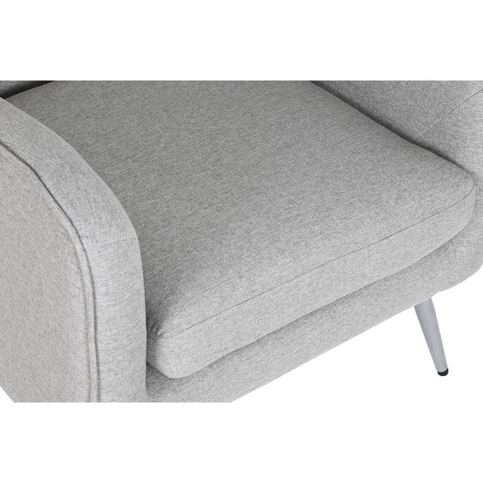 Fauteuil Home ESPRIT Gris Argenté 71 x 68 x 81 cm Fauteuil Home ESPRIT Gris Argenté 71 x 68 x 81 cm