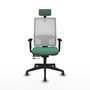 Piqueras y Crespo Chaise de Bureau Horna Vert Émeraude et Blanc