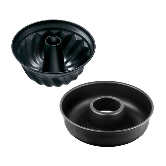 Zenker - Ensemble de 2 Moules à Pâtisserie (Kouglof 25 cm et Savarin 28 cm) en Acier Antiadhésif Noir pour Four Traditionnel Jusqu'à 230°C Zenker - Ensemble de 2 Moules à Pâtisserie (Kouglof 25 cm et Savarin 28 cm) en Acier Antiadhésif Noir pour Four Traditionnel Jusqu'à 230°C