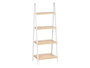 Berilo Étagère Escalier 4 Niveaux Bambou Blanc Naturel Pin 112x30x109 cm