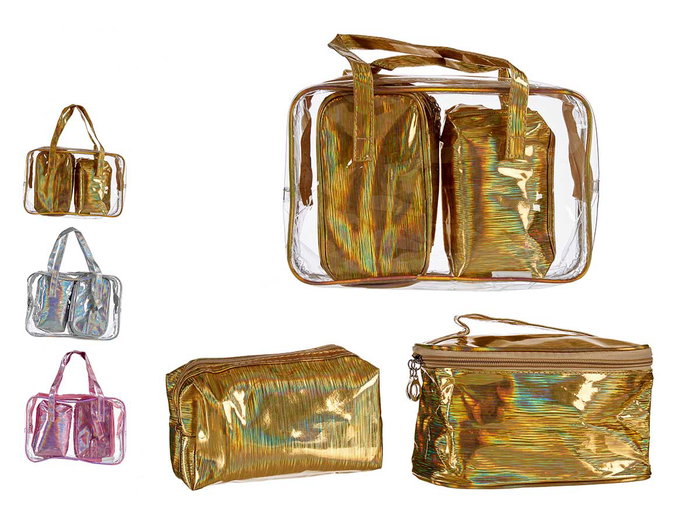 BERILO Set de sac et deux trousses assorties 3 couleurs BERILO Set de sac et deux trousses assorties 3 couleurs