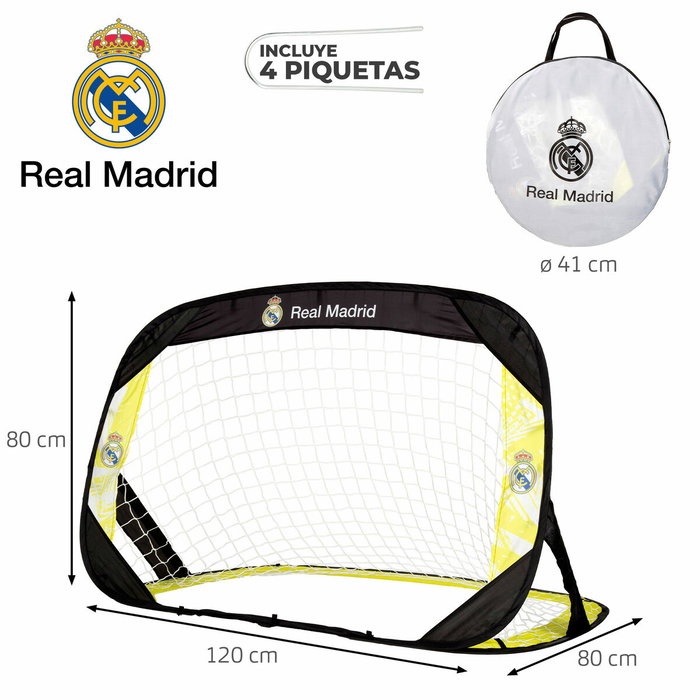 Cage à Foot Real Madrid C.F. 120 x 80 x 80 cm (2 Unités)