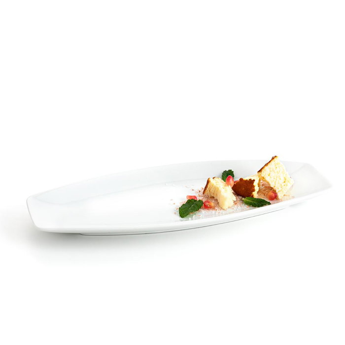 Quid Plat Ovale en Porcelaine Gastro 30x13x2.5 cm (24 Unités)