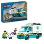 LEGO 60451 - L'ambulance de secours City - Jouet de construction pour enfant dès 5 ans avec 2 minifigurines et matériel médical
